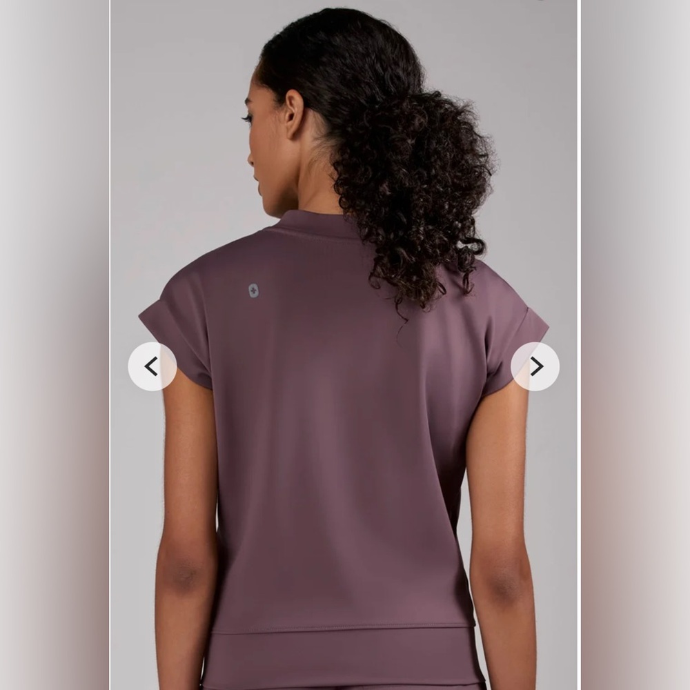 Figs V-Neck Scrub Top -Plum - Picture 3 of 12